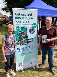 Photo of Sue Marchand and Councillor Chapman at launch of Go Jauntly