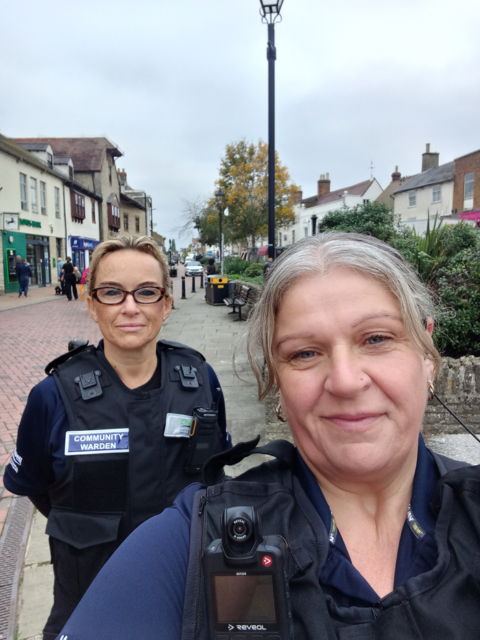 Bicester's community wardens Yvonne and Claire