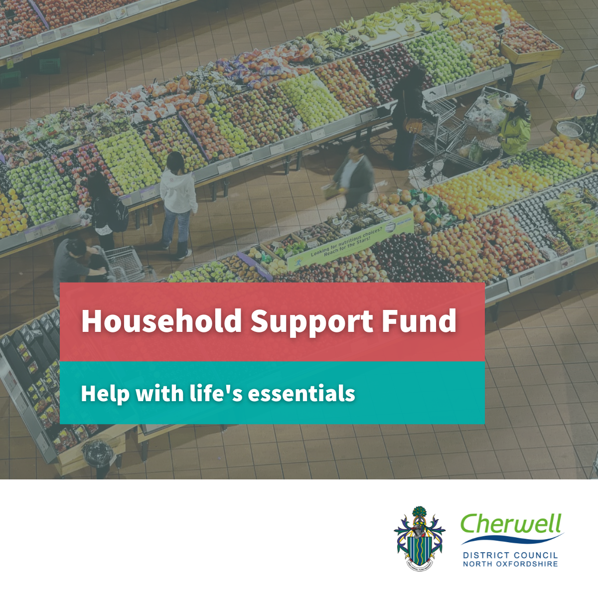 image of shoppers in supermarket