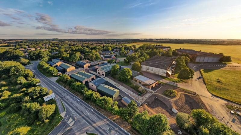 An aerial view of Bicester Heritage