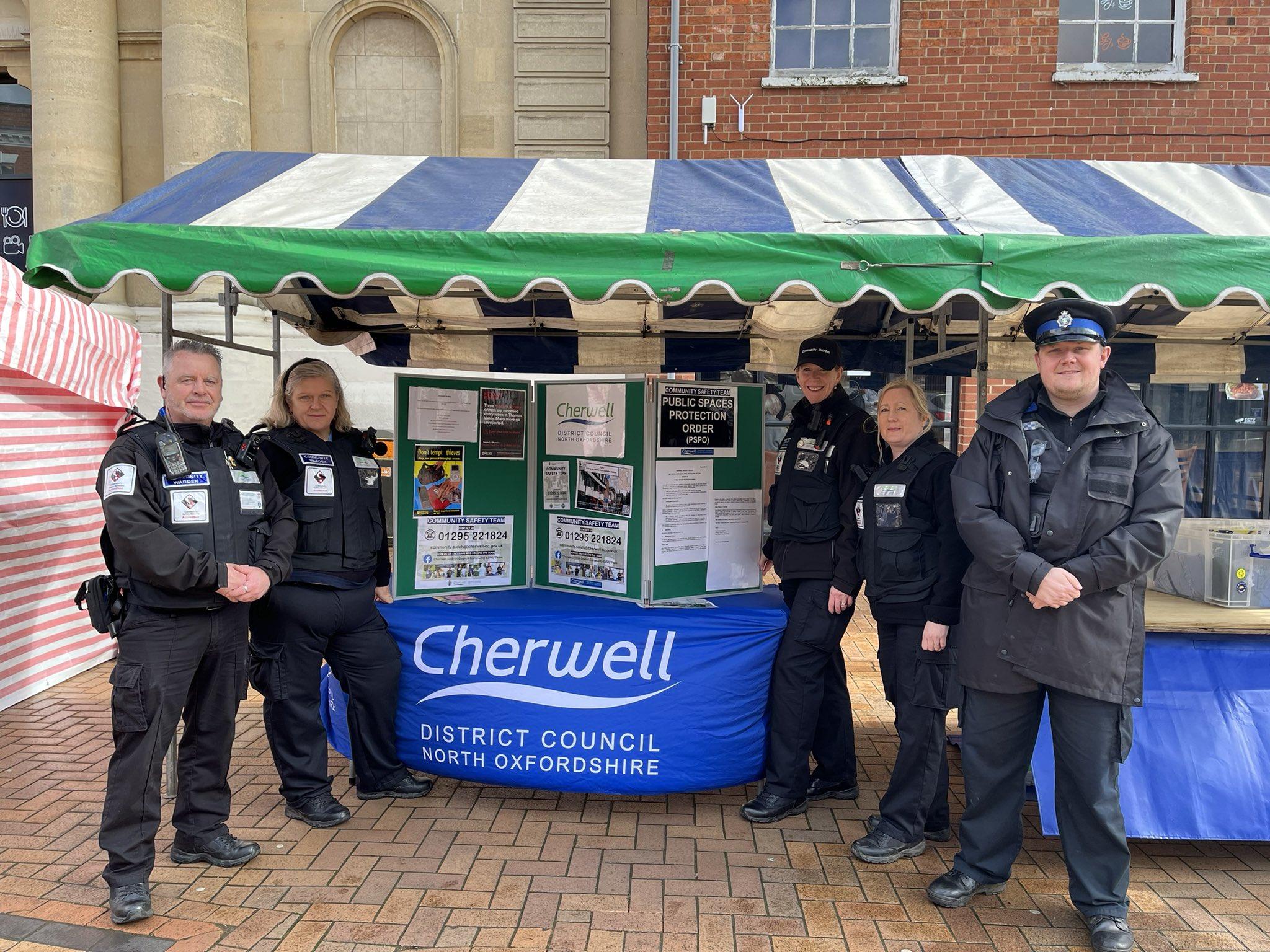 The team were out speaking to members of the Banbury public as well as stakeholders from the town centre today to get their opinions on our revised Public Spaces Protection Order(PSPO) designed to offer a more robust plan to deal quickly and effectively with ASB