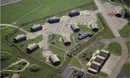 Arial view of Upper Heyford air base