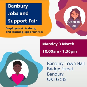 Poster with date address and Job Fair information