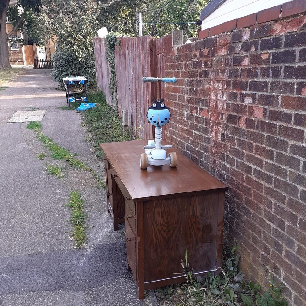 Desk and scooter