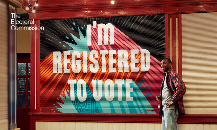 poster reading I'm registered to vote