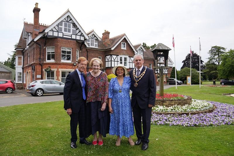 Image: Ian and Rachael Scott-Hunter with Cllr Les Sibley and Mary Sibley. Credit: Gong Xi.