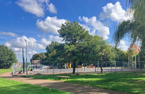 Work on site at princess diana park