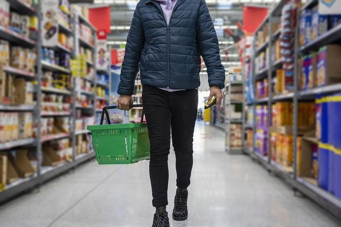 a man in a supermarket