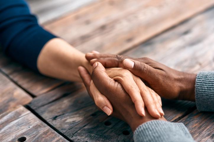holding hands