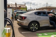 a car charging at a council car park